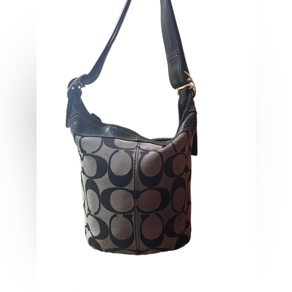 Coach Black and Gray Shoulder Bag